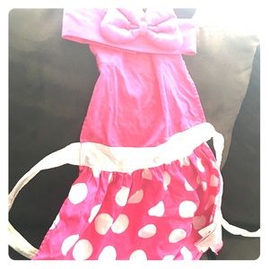 Minnie Mouse chef apron and hat